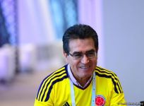 Kolumbiya səfiri batut gimnastikası və tamblinq üzrə Dünya Kuboku çərçivəsində idmançılarla görüşüb (FOTO)