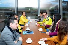Kolumbiya səfiri batut gimnastikası və tamblinq üzrə Dünya Kuboku çərçivəsində idmançılarla görüşüb (FOTO)