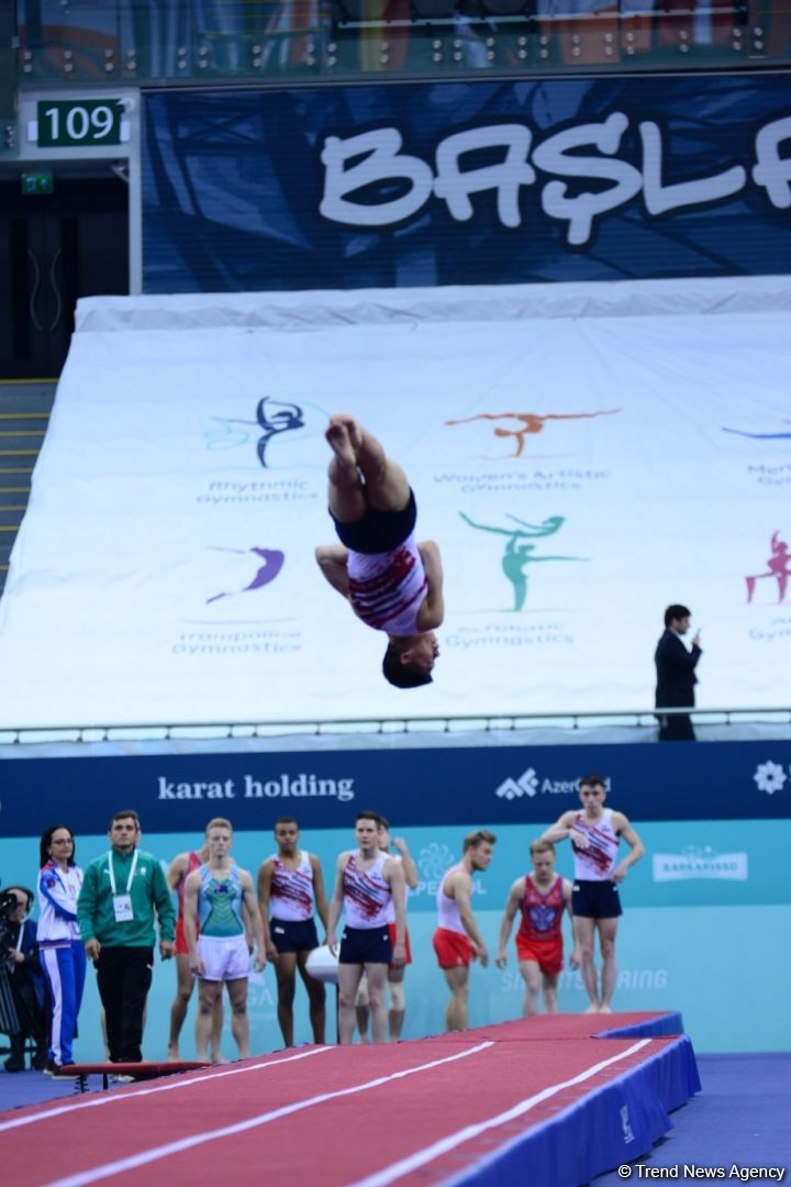 Bakıda batut gimnastikası və tamblinq üzrə Dünya Kuboku start götürüb (FOTO)