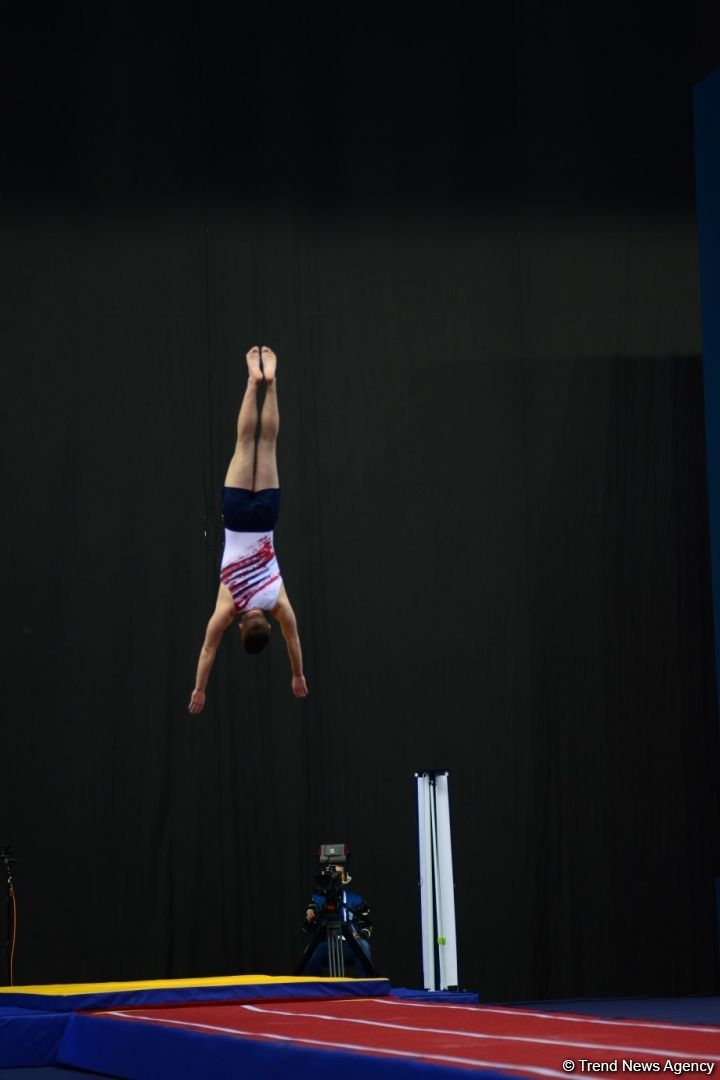 Bakıda batut gimnastikası və tamblinq üzrə Dünya Kuboku start götürüb (FOTO)