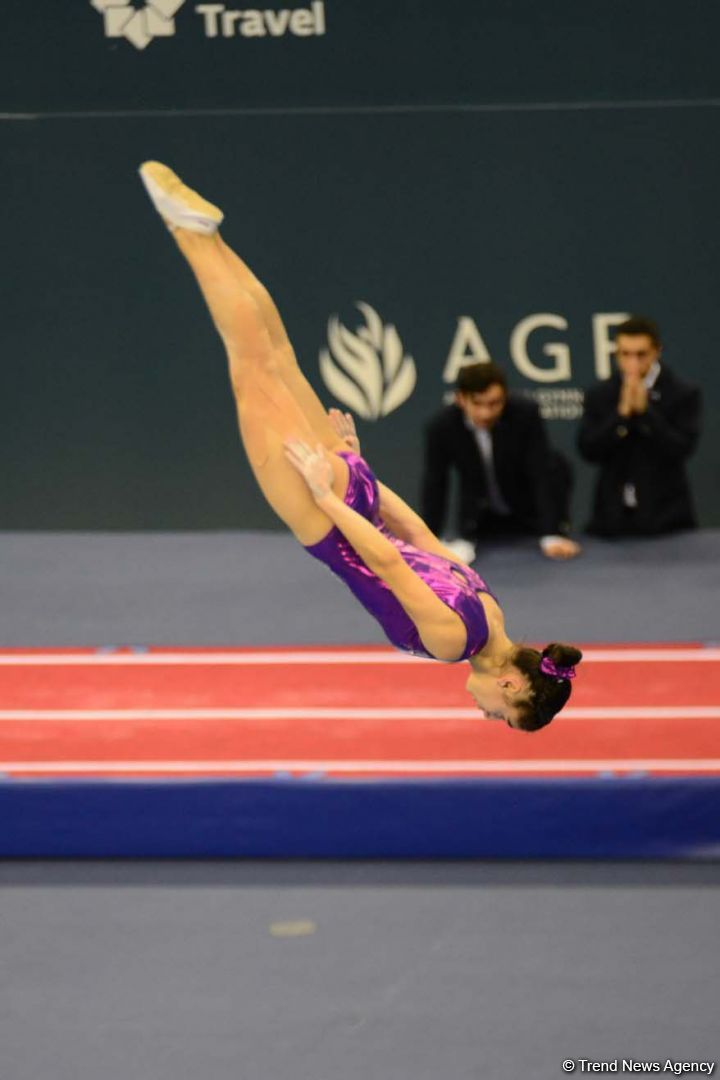 Azərbaycan gimnastı Selcan Maqsudova Dünya Kubokunda öz proqramını təqdim edib (FOTO)