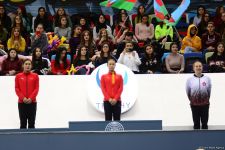 Batut gimnastikasında fərdi proqramda qaliblər və mükafatçıların mükafatlandırma mərasimi olub (FOTO)