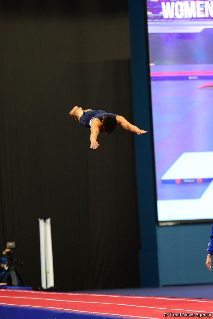 Bakıda batut gimnastikası və tamblinq üzrə Dünya Kubokunda final yarışları davam edir (FOTOREPORTAJ)