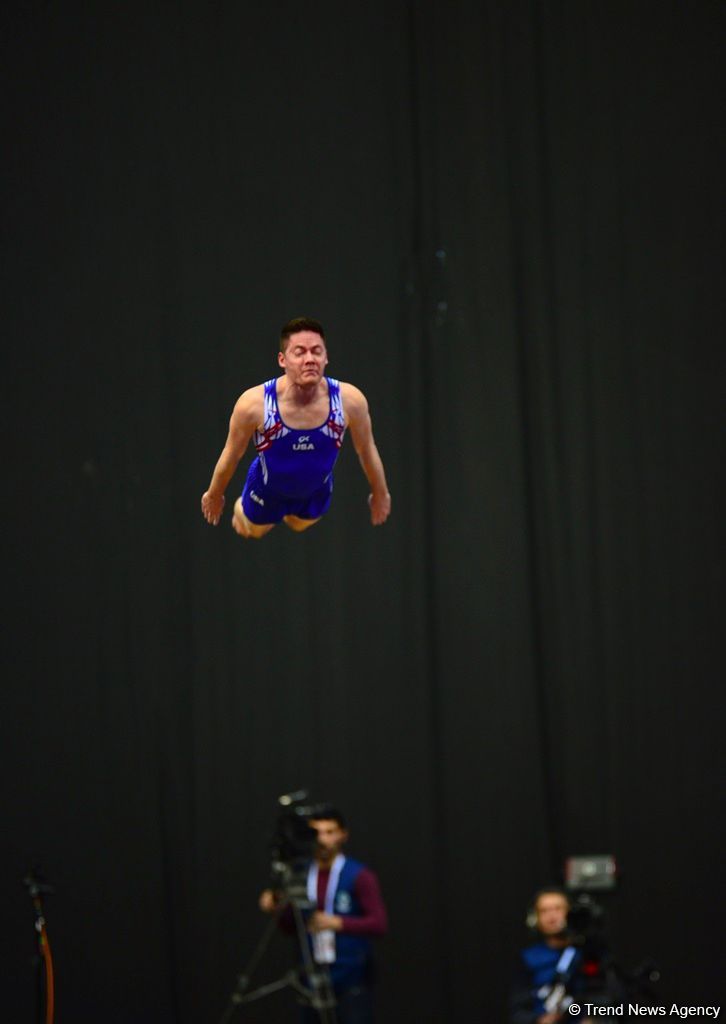 Bakıda batut gimnastikası və tamblinq üzrə Dünya Kubokunda final yarışları davam edir (FOTOREPORTAJ)