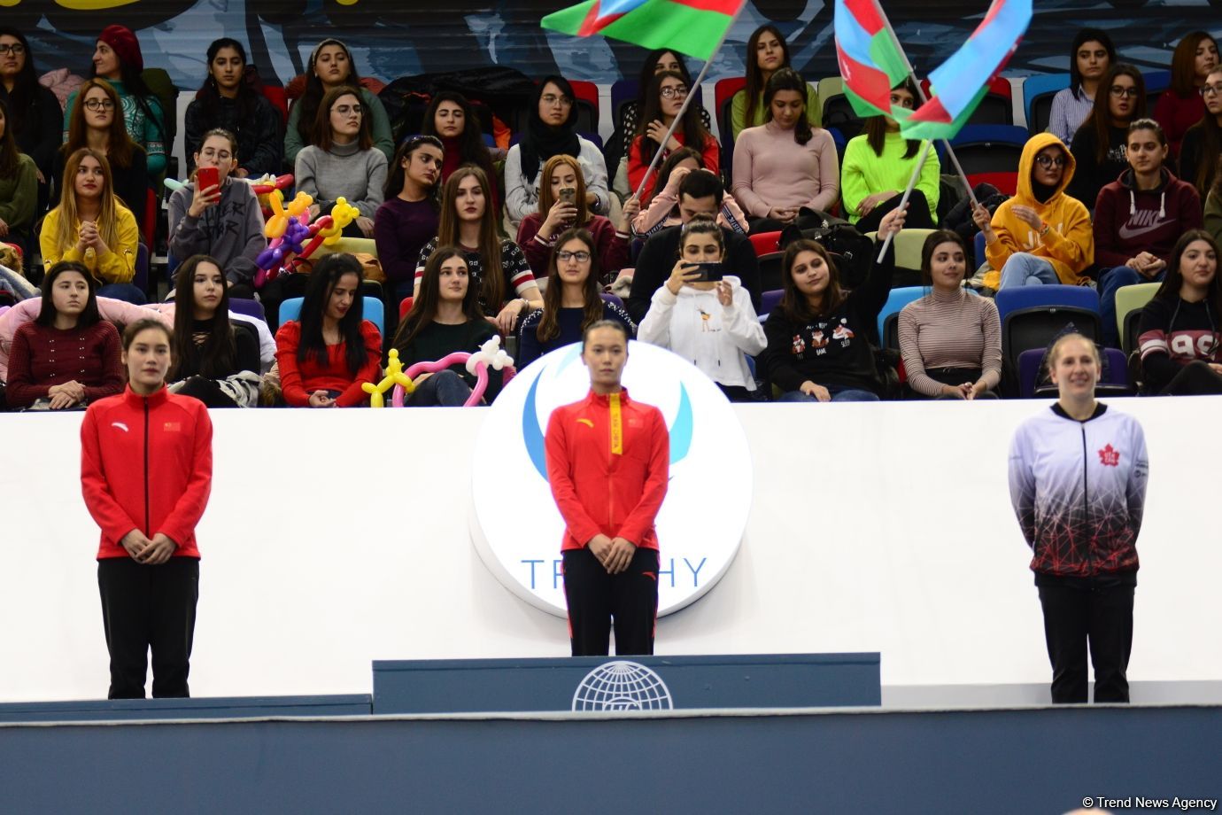 Batut gimnastikasında fərdi proqramda qaliblər və mükafatçıların mükafatlandırma mərasimi olub (FOTO)