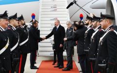 Azərbaycan Prezidenti İlham Əliyev İtaliyaya dövlət səfərinə gəlib (FOTO)