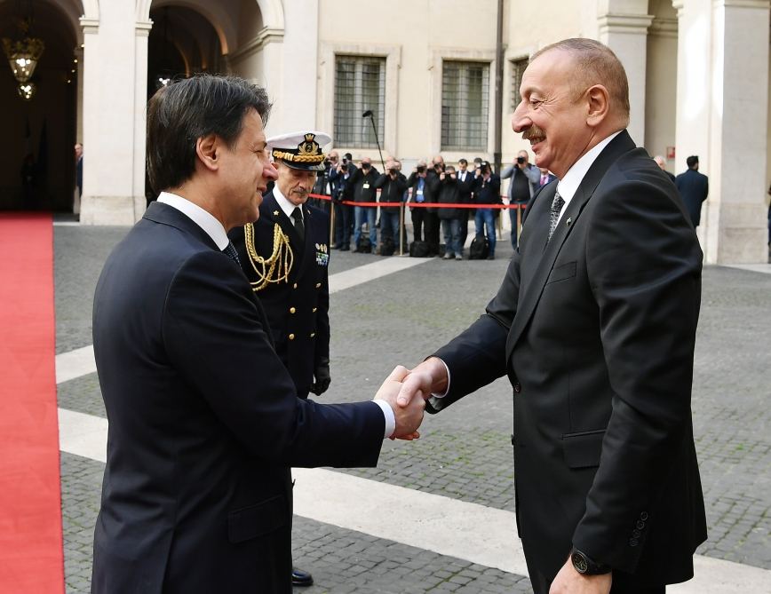 Prezident İlham Əliyevin İtaliya Nazirlər Şurasının Sədri Cüzeppe Konte ilə görüşü olub (FOTO)