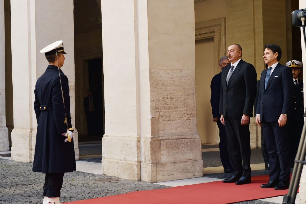 Prezident İlham Əliyevin İtaliya Nazirlər Şurasının Sədri Cüzeppe Konte ilə görüşü olub (FOTO)