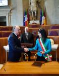 Prezident İlham Əliyev Roma şəhərinin meri ilə görüşüb (FOTO)