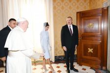 Azərbaycan Prezidenti İlham Əliyev Vatikanda Papa Fransisk ilə görüşüb (FOTO) (YENİLƏNİB)