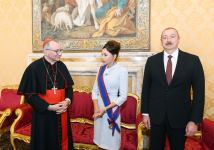 Prezident İlham Əliyevin Vatikanda Müqəddəs Taxt-Tacın dövlət katibi kardinal Pietro Parolin ilə görüşü olub (FOTO) (YENILƏNİB)