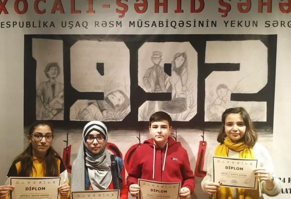 “Xocalı - şəhid şəhər” adlı respublika uşaq rəsm müsabiqəsinin yekun sərgisi keçirilib (FOTO)