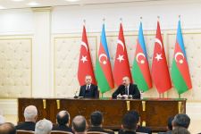 Azərbaycan və Türkiyə prezidentləri mətbuata bəyanatlarla çıxış ediblər (FOTO) (YENİLƏNİB)