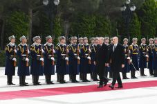 Türkiyə Prezidenti Rəcəb Tayyib Ərdoğanın rəsmi qarşılanma mərasimi olub (FOTO)