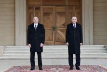 Türkiyə Prezidenti Rəcəb Tayyib Ərdoğanın rəsmi qarşılanma mərasimi olub (FOTO)