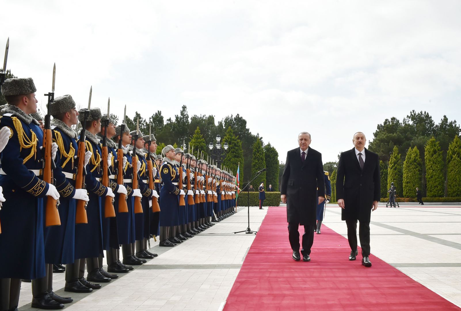 Türkiyə Prezidenti Rəcəb Tayyib Ərdoğanın rəsmi qarşılanma mərasimi olub (FOTO)
