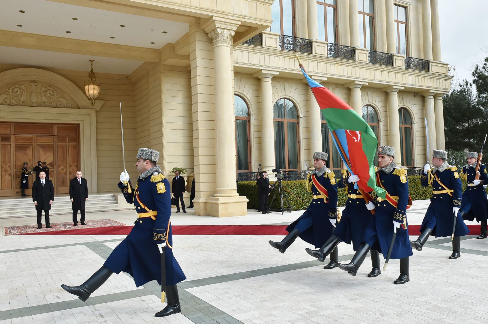 Türkiyə Prezidenti Rəcəb Tayyib Ərdoğanın rəsmi qarşılanma mərasimi olub (FOTO)
