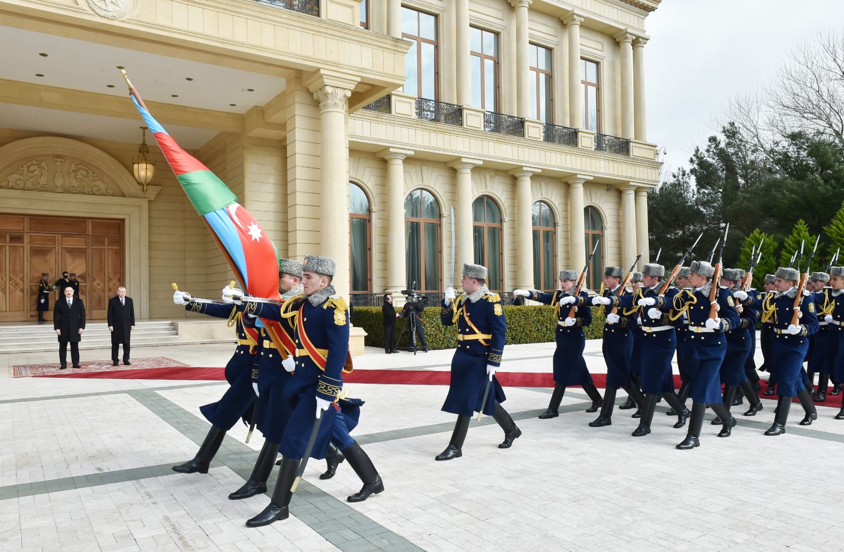 Türkiyə Prezidenti Rəcəb Tayyib Ərdoğanın rəsmi qarşılanma mərasimi olub (FOTO)
