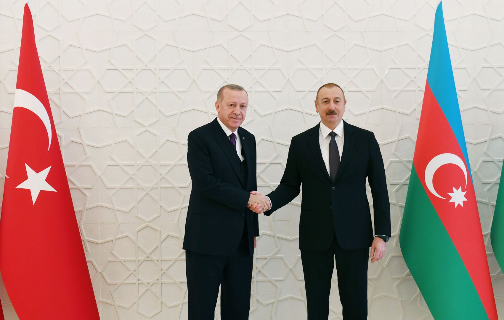 Türkiyə Prezidenti Rəcəb Tayyib Ərdoğanın rəsmi qarşılanma mərasimi olub (FOTO)