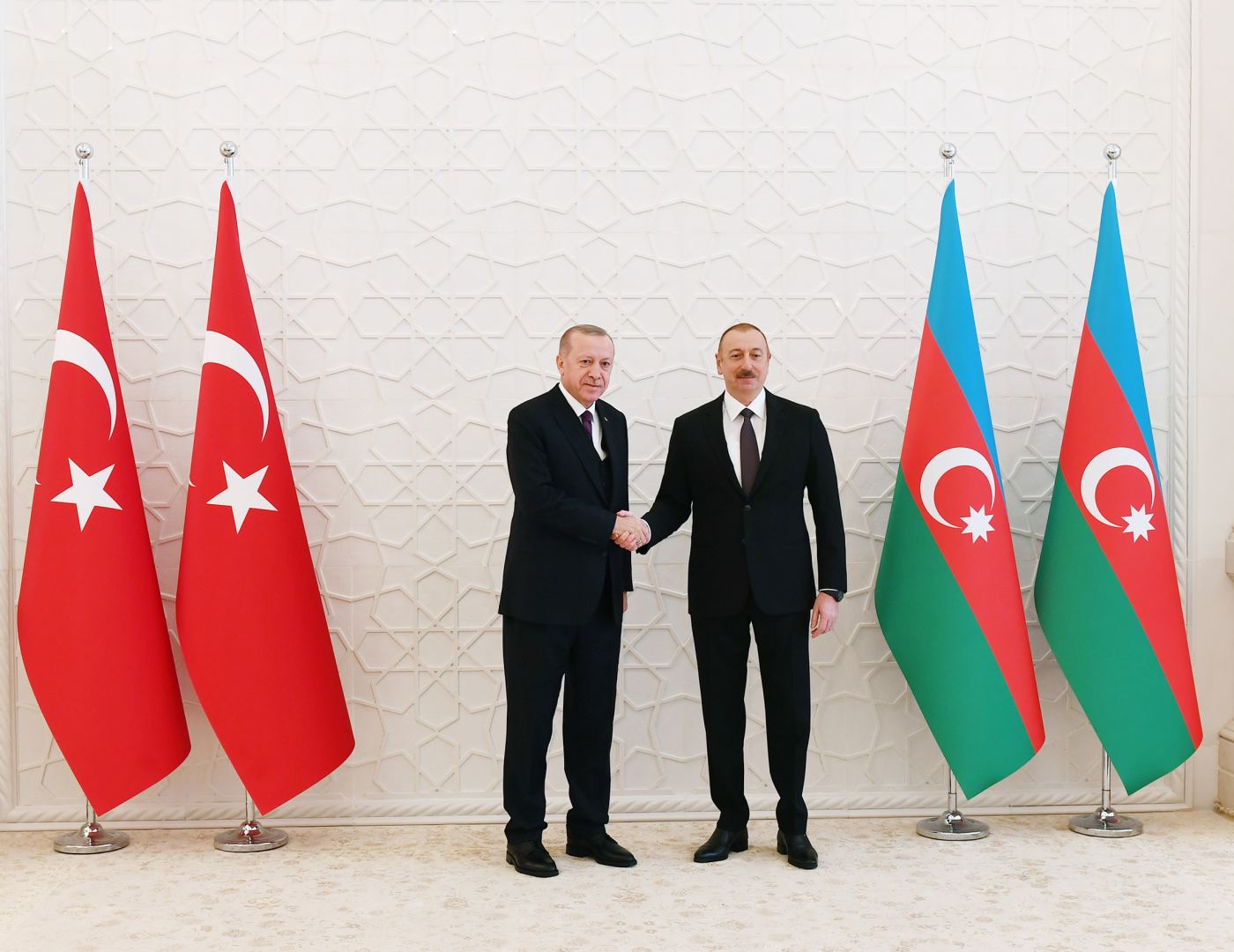 Türkiyə Prezidenti Rəcəb Tayyib Ərdoğanın rəsmi qarşılanma mərasimi olub (FOTO)