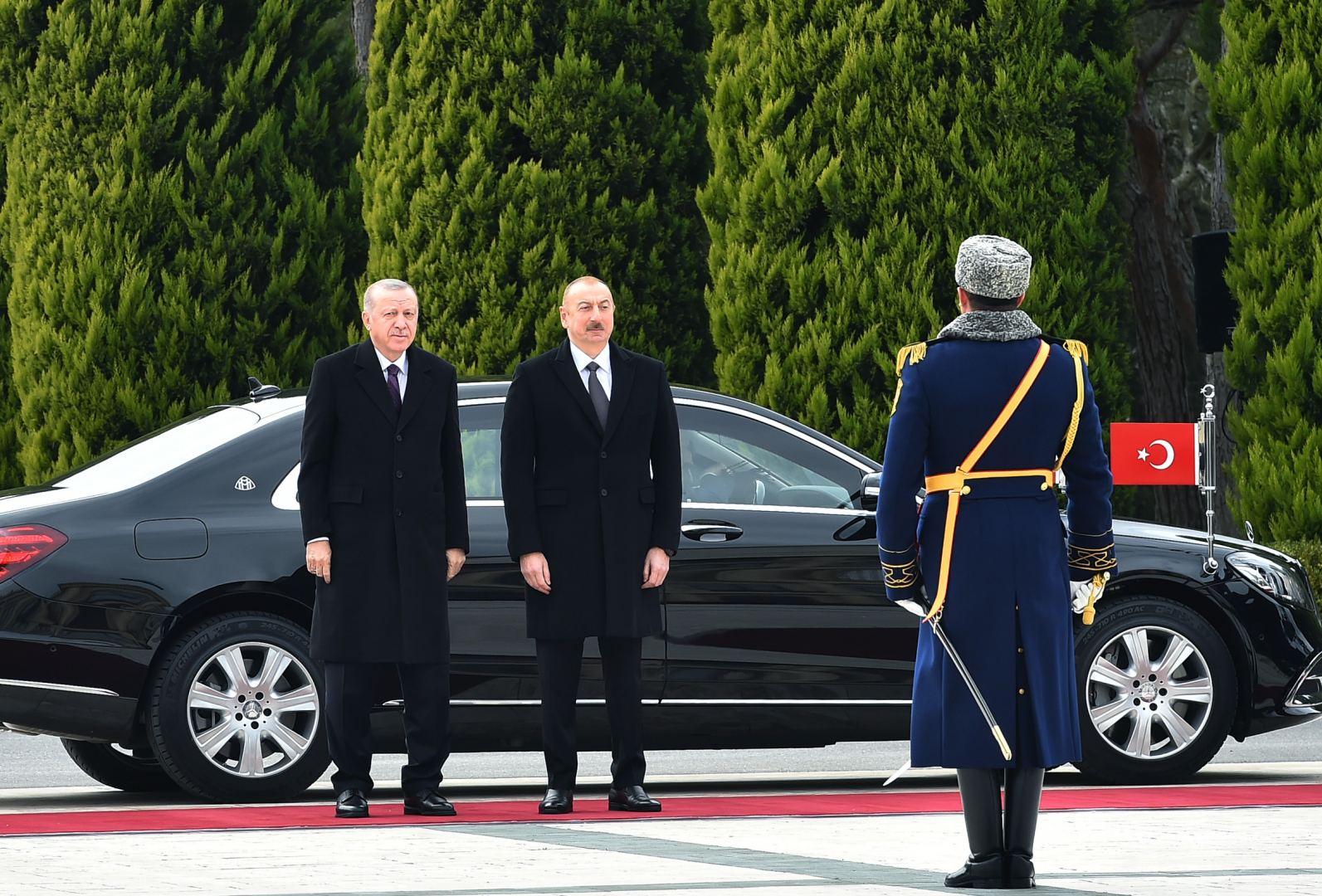 Türkiyə Prezidenti Rəcəb Tayyib Ərdoğanın rəsmi qarşılanma mərasimi olub (FOTO)