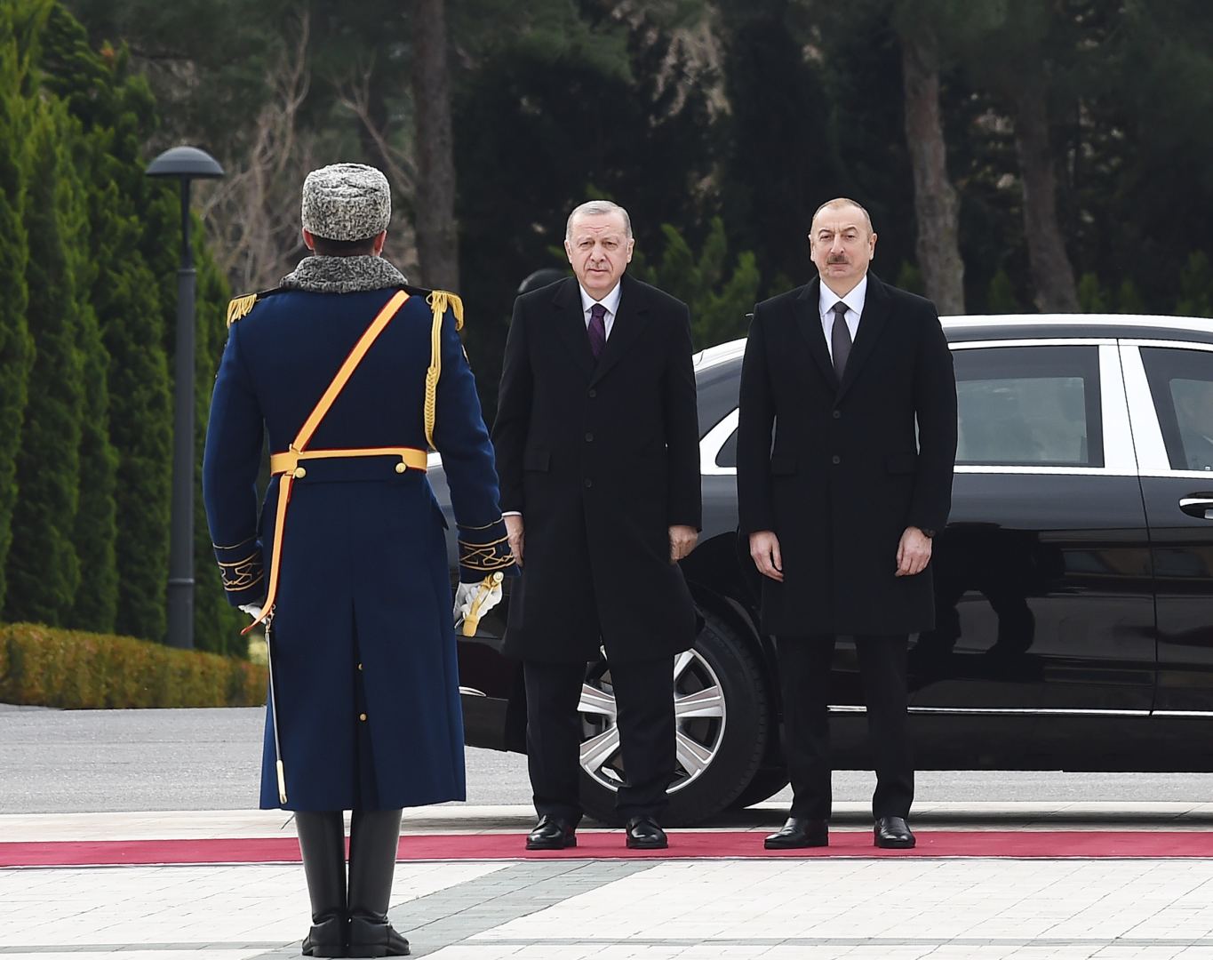 Türkiyə Prezidenti Rəcəb Tayyib Ərdoğanın rəsmi qarşılanma mərasimi olub (FOTO)