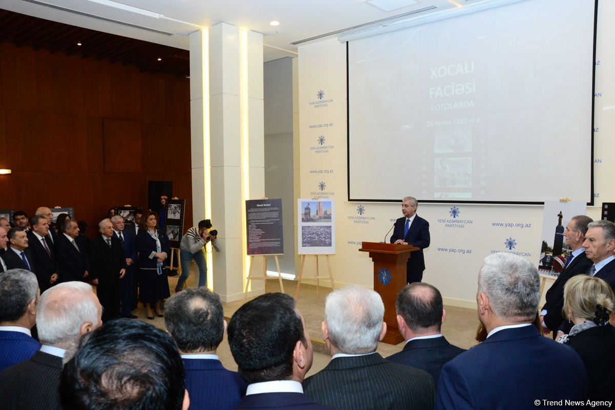 Əli Əhmədov: Xocalı faciəsi insanlığa qarşı törədilmiş ən böyük cinayətlərdən biridir (FOTO)