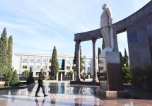 Prezident İlham Əliyev Şəmkir rayonuna səfərə gəlib (FOTO)
