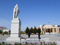 Prezident İlham Əliyev Goranboy rayonuna səfərə gəlib (FOTO)