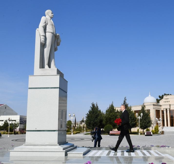 Prezident İlham Əliyev Goranboy rayonuna səfərə gəlib (FOTO)