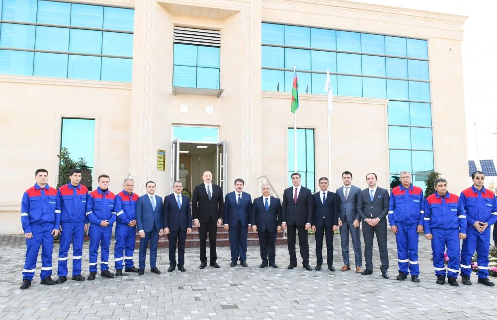 Prezident İlham Əliyev “Şəmkirçay” Sutəmizləyici Qurğular Kompleksinin açılışında iştirak edib (FOTO) (YENİLƏNİB)