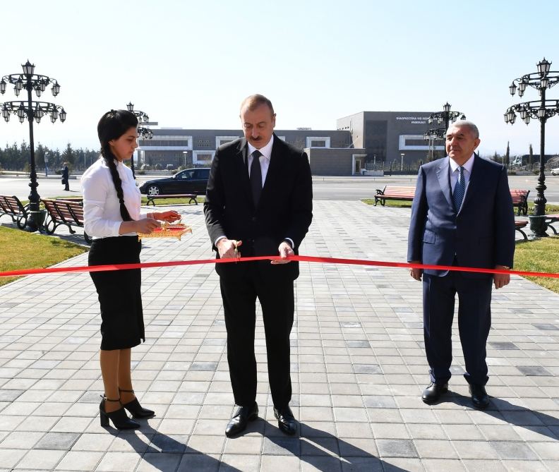 Prezident İlham Əliyev Tovuzda Dövlət Rəmzləri Muzeyinin açılışında iştirak edib (FOTO) (YENİLƏNİB)