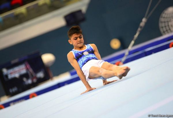 Bakıda kişi idman gimnastikası üzrə birinci "AGF Junior Trophy" beynəlxalq turnirinin final yarışları start götürüb (FOTO)