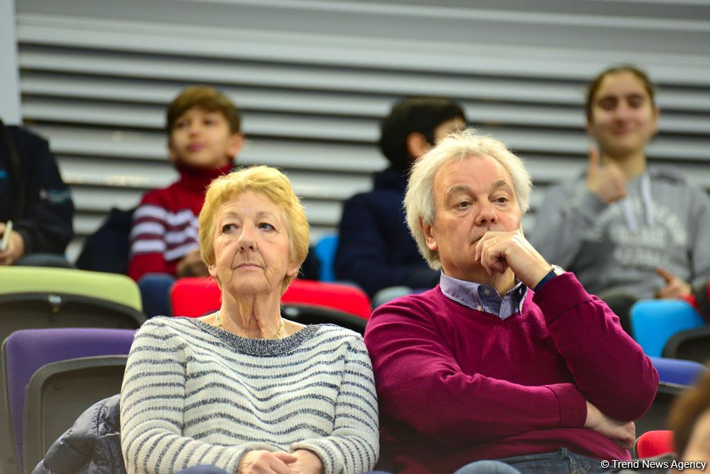Bakıda kişi idman gimnastikası üzrə birinci "AGF Junior Trophy" beynəlxalq turnirinin final yarışları start götürüb (FOTO)