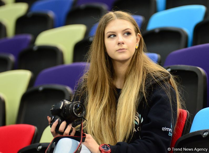 Bakıda kişi idman gimnastikası üzrə birinci "AGF Junior Trophy" beynəlxalq turnirinin final yarışları start götürüb (FOTO)