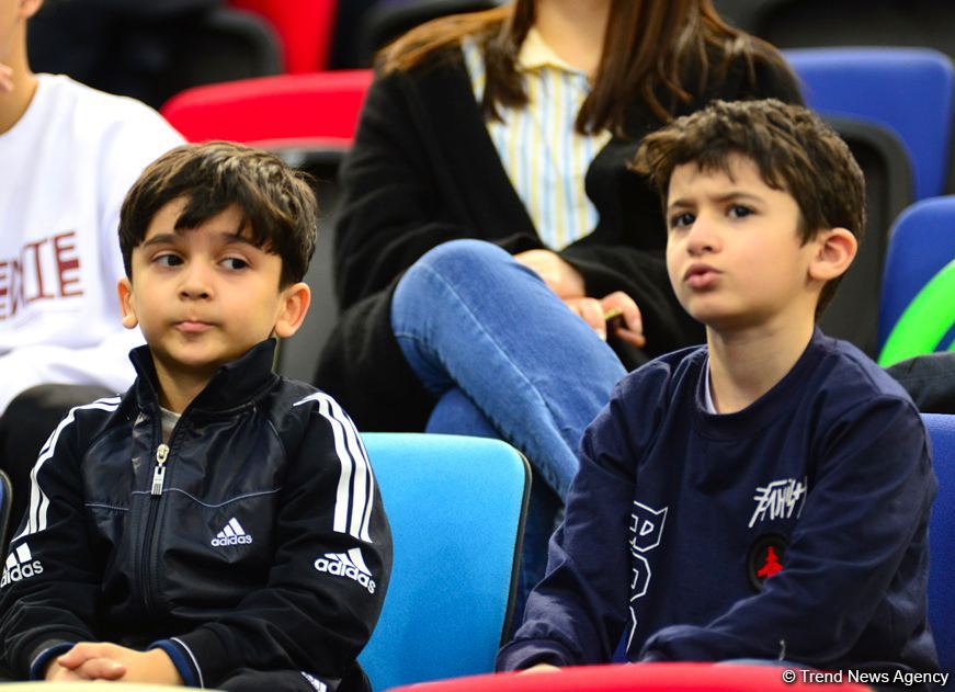 Bakıda kişi idman gimnastikası üzrə birinci "AGF Junior Trophy" beynəlxalq turnirinin final yarışları start götürüb (FOTO)