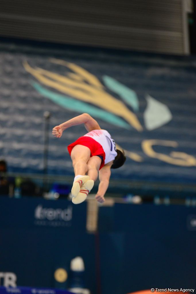 Bakıda kişi idman gimnastikası üzrə birinci "AGF Junior Trophy" beynəlxalq turnirinin final yarışları start götürüb (FOTO)