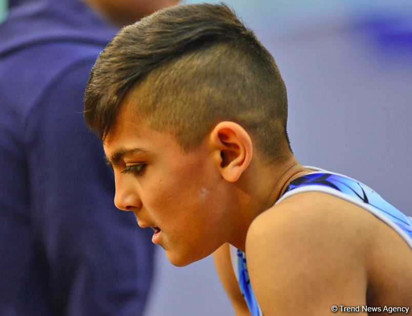 Bakıda kişi idman gimnastikası üzrə birinci "AGF Junior Trophy" beynəlxalq turnirinin final yarışları start götürüb (FOTO)