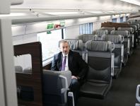 Prezident İlham Əliyev Abşeron dairəvi dəmir yolunun Pirşağı-Görədil-Novxanı-Sumqayıt hissəsinin yenidənqurmadan sonra açılışında iştirak edib (FOTO/VİDEO) (YENİLƏNİB)