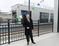 Prezident İlham Əliyev Abşeron dairəvi dəmir yolunun Pirşağı-Görədil-Novxanı-Sumqayıt hissəsinin yenidənqurmadan sonra açılışında iştirak edib (FOTO/VİDEO) (YENİLƏNİB)