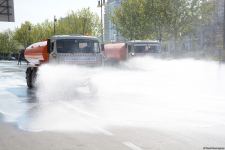 Bakının küçələri dezinfeksiya olunur (FOTOREPORTAJ)