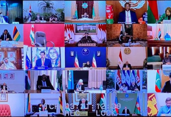 Qoşulmama Hərəkatının Təmas Qrupunun onlayn səviyyəli Zirvə görüşündə birgə bəyannamə yayılıb