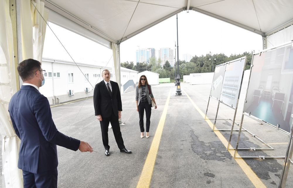 Prezident İlham Əliyev və birinci xanım Mehriban Əliyeva Bakıda modul tipli ilk xəstəxana kompleksinin açılışında iştirak ediblər (FOTO/VİDEO) (YENİLƏNİB)