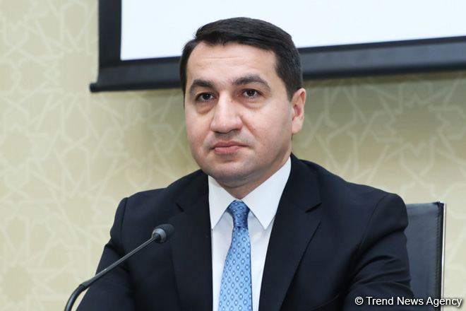 Azərbaycan Prezidentinin köməkçisi Hikmət Hacıyev İranın səfiri ilə görüşüb