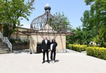 Prezident İlham Əliyev və birinci xanım Mehriban Əliyeva Şamaxıda Pirsaat Baba ziyarətgahında olublar (FOTO/VİDEO) (YENİLƏNİB)