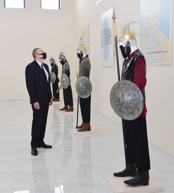 Prezident İlham Əliyev Tərtərdə Dövlət Rəmzləri Muzeyinin açılışında iştirak edib (FOTO/VİDEO) (YENİLƏNİB)