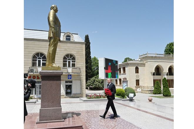 Prezident İlham Əliyev Tərtər rayonuna səfərə gəlib (FOTO/VİDEO)