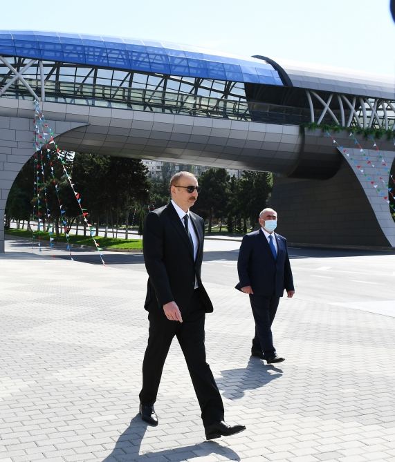 Prezident İlham Əliyev Bakının Neapol küçəsindəki yerüstü piyada keçidinin açılışında iştirak edib (FOTO/VİDEO) (YENİLƏNİB)