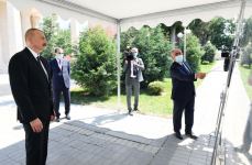 Prezident İlham Əliyev və birinci xanım Mehriban Əliyeva Gəncəçay çayı üzərindəki körpünün bərpadan sonra istifadəyə verilməsi tədbirində iştirak ediblər (FOTO/VİDEO) (YENİLƏNİB)