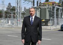Prezident İlham Əliyev Bakının Nizami rayonunda “Azərenerji” Açıq Səhmdar Cəmiyyətinin yenidən qurulan “8-ci km” yarımstansiyasının açılışında iştirak edib (FOTO) (YENİLƏNİB)